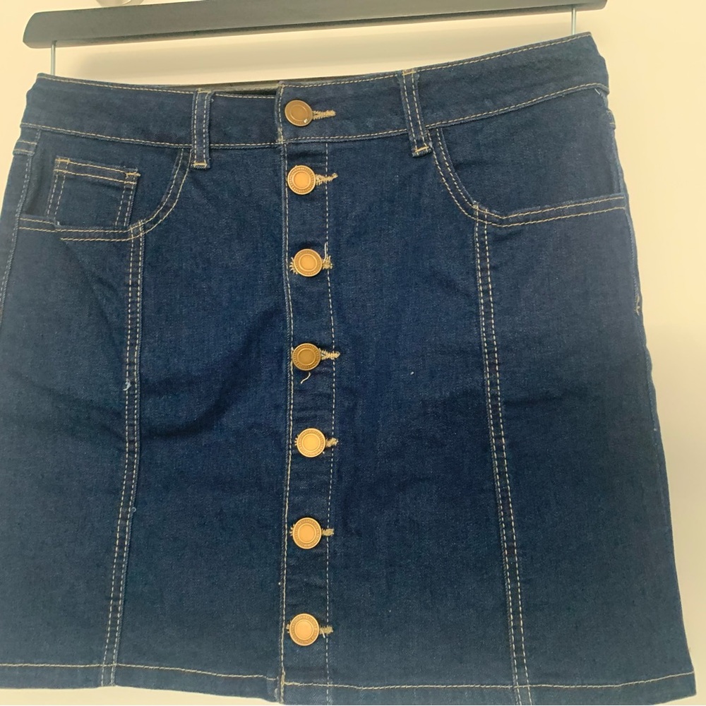Blue Gold A-line Mini Skirt Casual